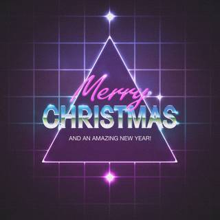 Christmas neon desktop wallpaper