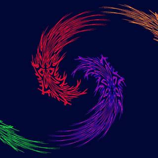 Red artistic digital art wallpaper