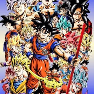 Goku in every form wallpaper