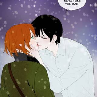 Webtoon Winter Woods wallpaper