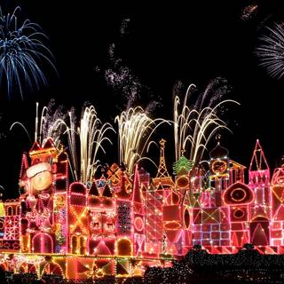 Christmas fireworks wallpaper