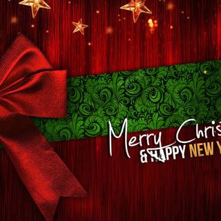 Happy New Year and Merry Christmas wallpaper