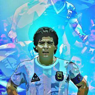 Diego Maradona art wallpaper