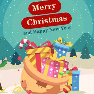 Happy New Year and Merry Christmas wallpaper