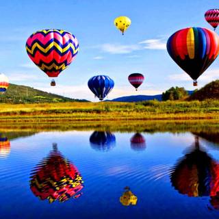 Hot air balloon desktop wallpaper