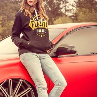 Girl and car wallpaper