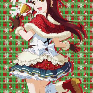 Anime Christmas phone wallpaper