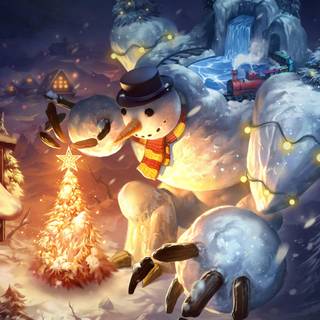 Retro gaming Christmas wallpaper