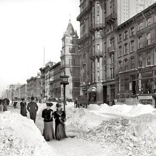 New York winter streets wallpaper