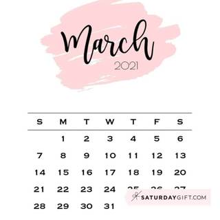 March 2021 calendar wallpaper