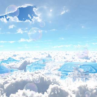 Winter anime sky wallpaper