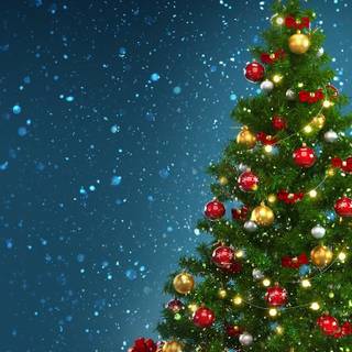 iPhone Christmas tree wallpaper