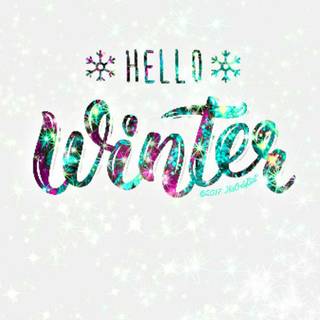 Hello winter aesthetic wallpaper
