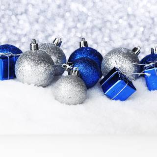 Christmas blue and white wallpaper