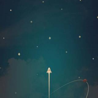 Minimalist space iPhone wallpaper