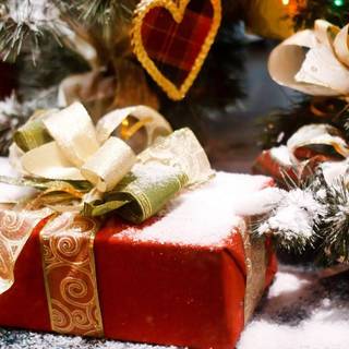 Christmas presents under tree wallpaper