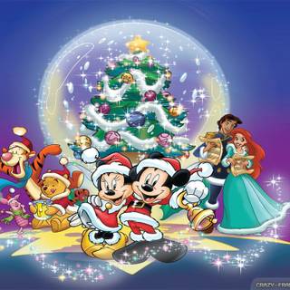 Disney Christmas desktop wallpaper