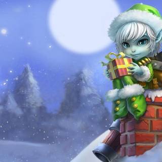 Aesthetic Christmas elf wallpaper
