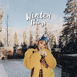 Ariana Grande winter wallpaper