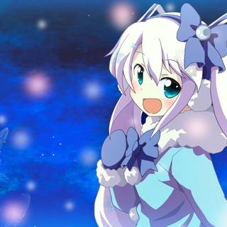 Winter anime PC wallpaper