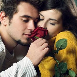 Romantic cute couple wallpaper