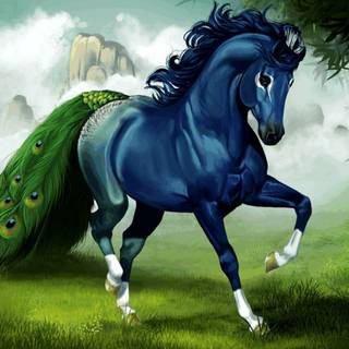 Anime winter horse wallpaper