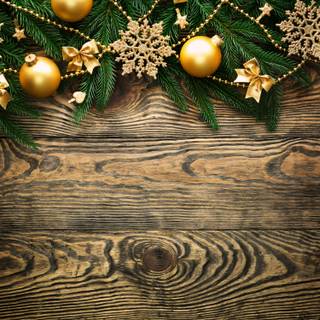 Wooden Christmas wallpaper