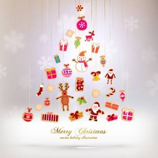 Merry Christmas icons wallpaper