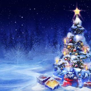 Forest Christmas wallpaper