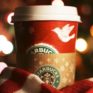 Starbucks Christmas logo wallpaper