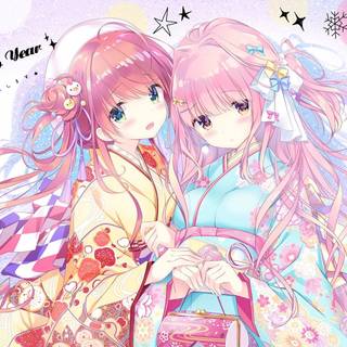 Happy New Year girls wallpaper