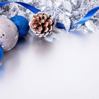 Christmas blue and pink wallpaper