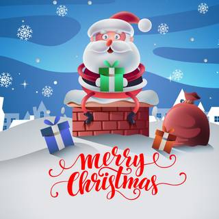 Christmas illustration Ultra HD wallpaper