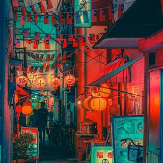 China town anime wallpaper