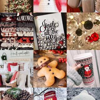 Christmas collages wallpaper