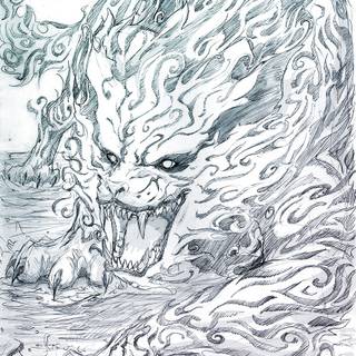 Two tailed beast wallpaper