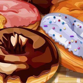 Donuts Christmas wallpaper