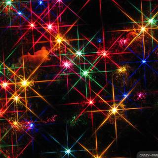 Colorful Christmas lights wallpaper
