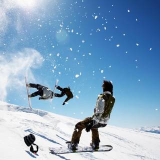 Computer snowboarding wallpaper