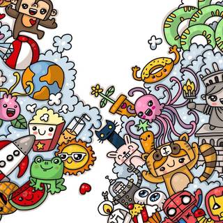 Kawaii monster wallpaper