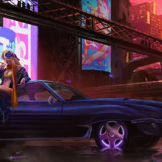 Girl car 4k wallpaper