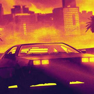 Retro Delorean wallpaper