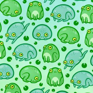 Kawaii frog wallpaper