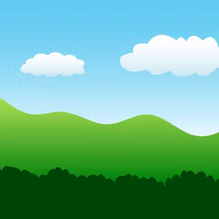 Cartoon landscape wallpaper