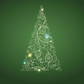 Green Christmas tree wallpaper