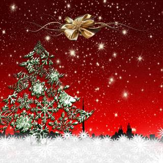 Christmas tree star wallpaper