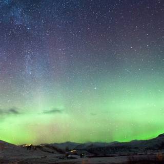 Night sky northern lights wallpaper