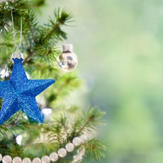 Green and blue Christmas wallpaper