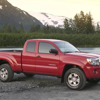 Red truck Toyota wallpaper