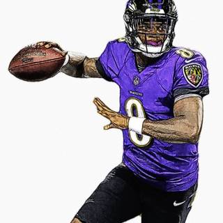 Lamar Jackson cartoon wallpaper